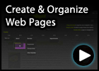 Create and organize website pages