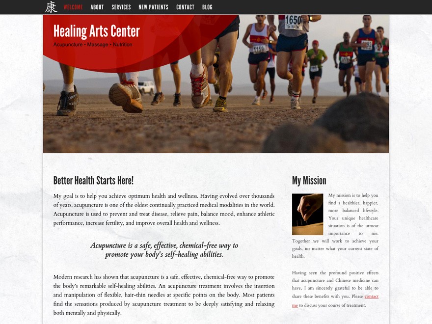 Rising sun acupuncturist website design (#00025)