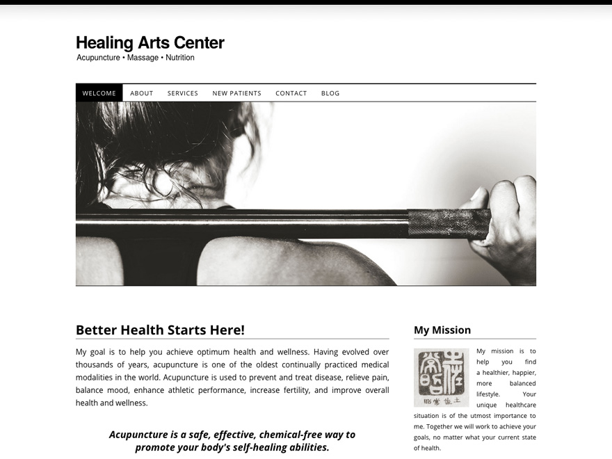 Soho horizontal mobile website design for acupuncture (#00051)
