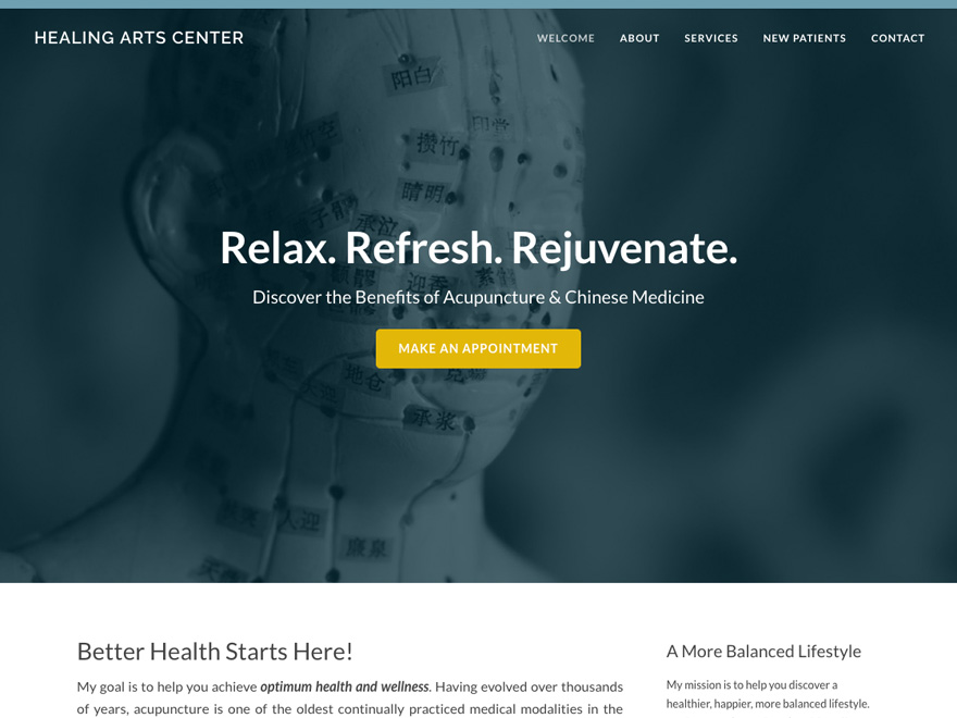 Color Bar responsive acupuncture website (#00093)