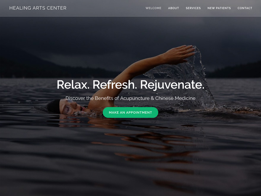 Tranquil Lake responsive acupuncture website (#00094)