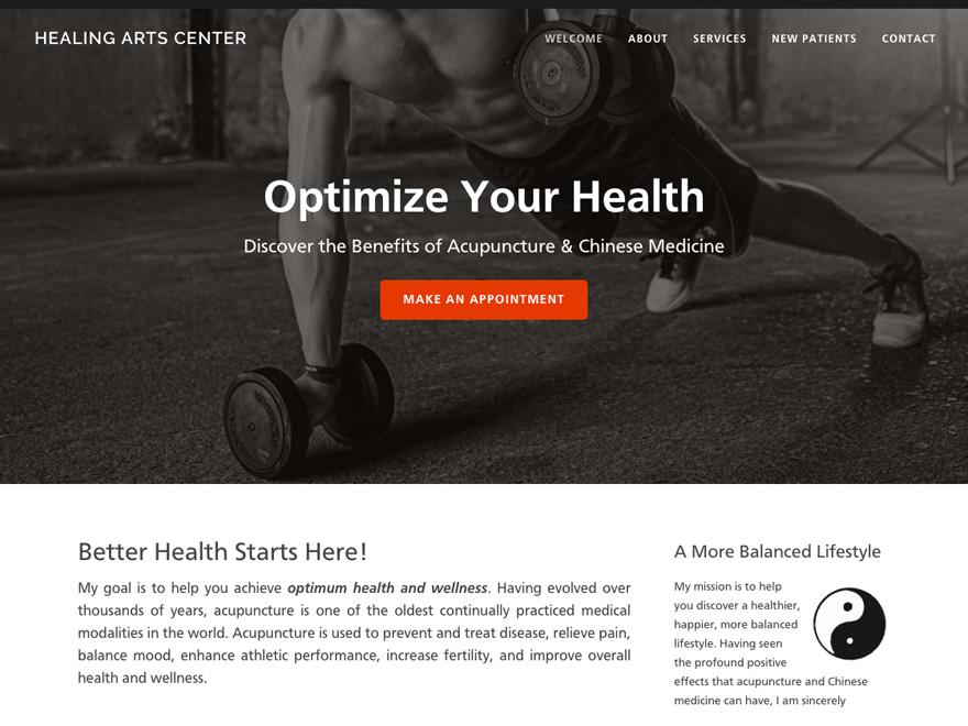 Sports Bar mobile-friendly acupuncture website design (#00096)