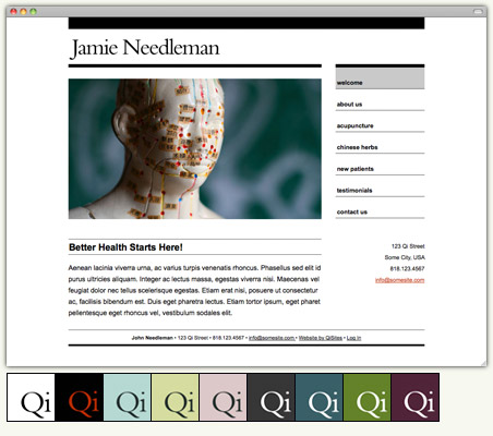 Classic acupuncture website design