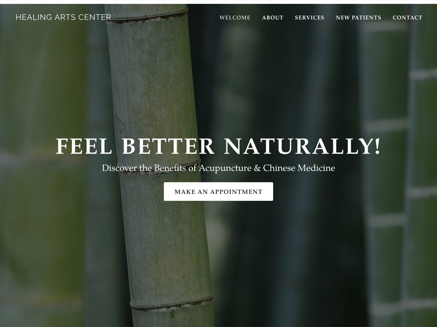 Bamboo Screen mobile-friendly acupuncture website design (#00090)