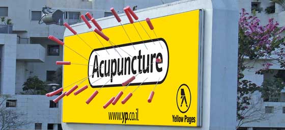 Acupuncture advertising from Israel