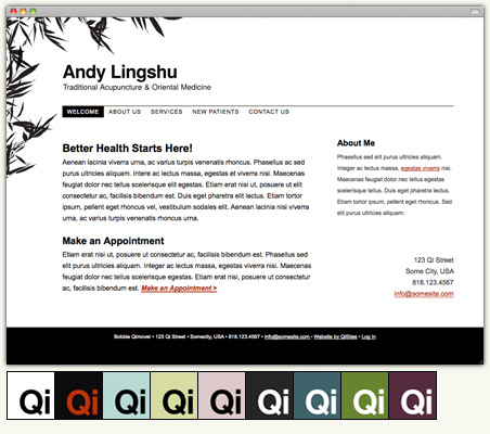 Zen garden acupuncture website design