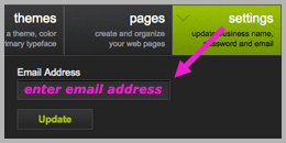 set email destination for contact forms